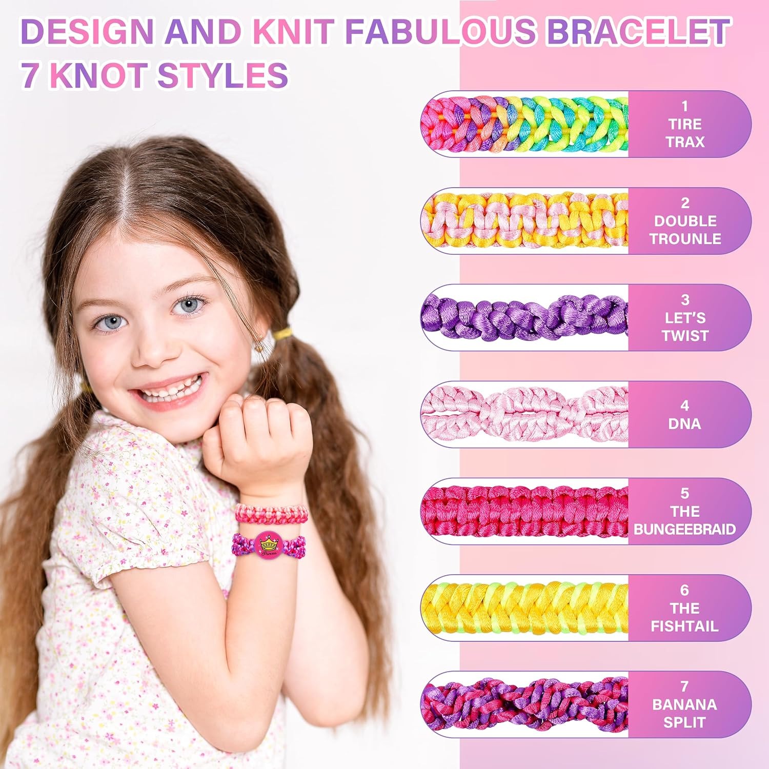 Friendship Bracelet Making Kit, detail view